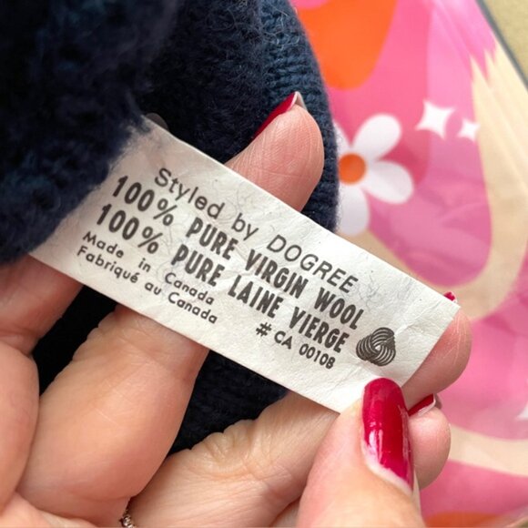 Vintage SKI Wool Toque Beanie in Navy Blue - O/S, Unisex 🌈 - Picture 2 of 7